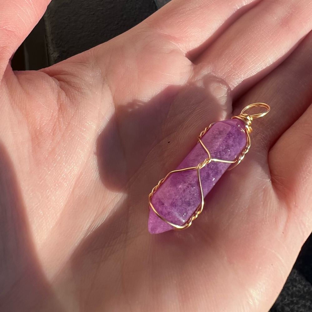 Handmade Purple Agate Pendant